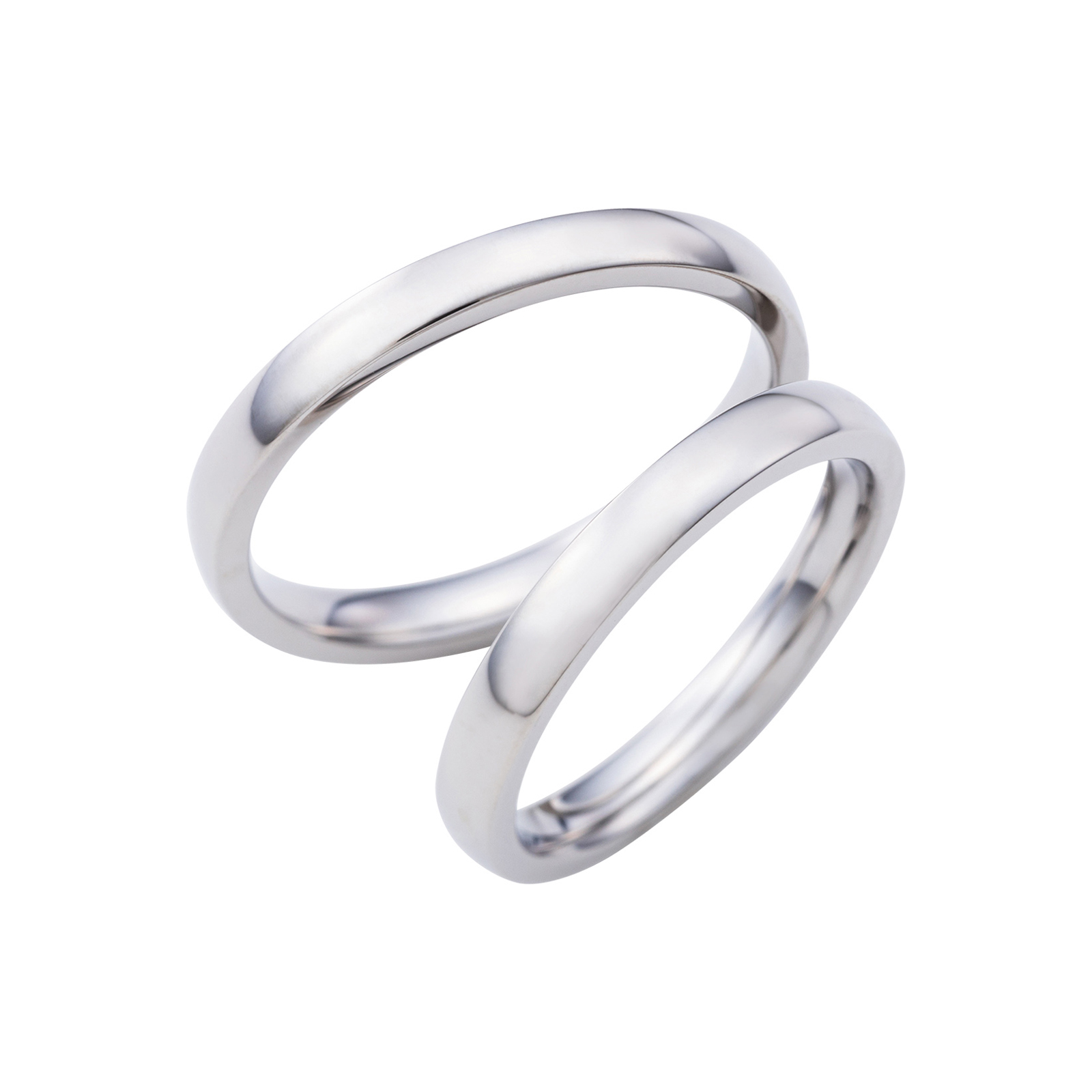 ステンレス 甲丸 誕生石 ペアリング