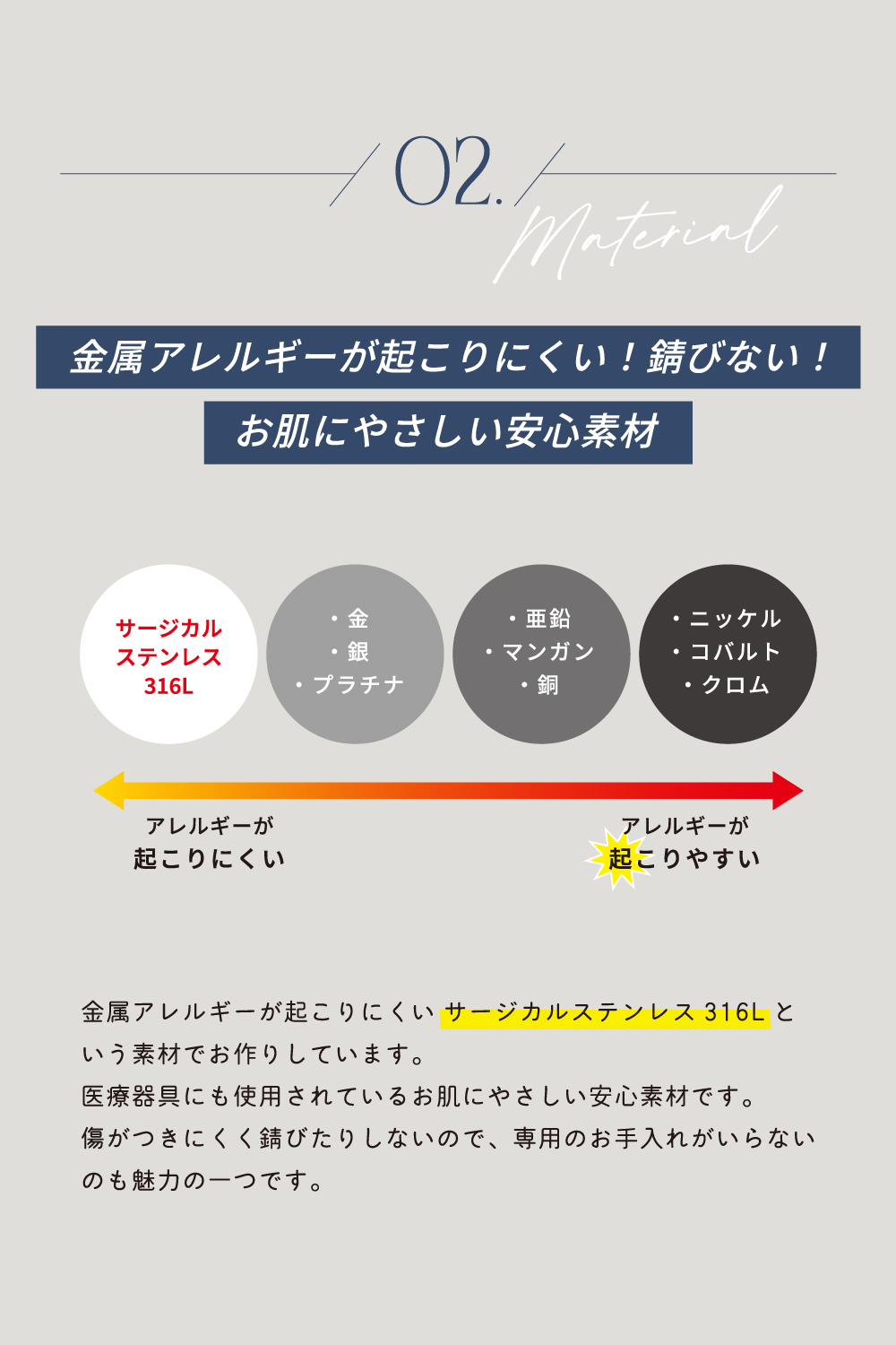 ペアネックレス ステンレス 4SUP120GO&4SUP120SV