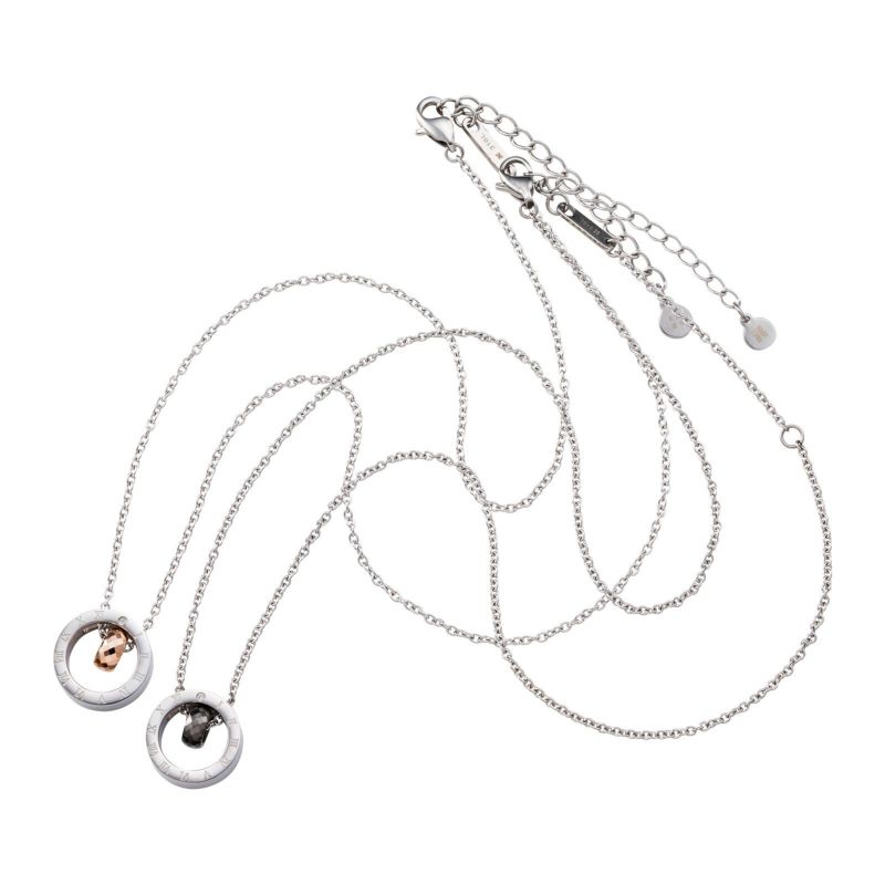 ペアネックレス ステンレス 4SUP025GO&4SUP025BK|white clover ペアネックレス ステンレス 4SUP025GO&4SUP025BK|white clover