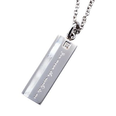 ペアネックレス ステンレス 4SUP002WH&4SUP002BK｜white clover