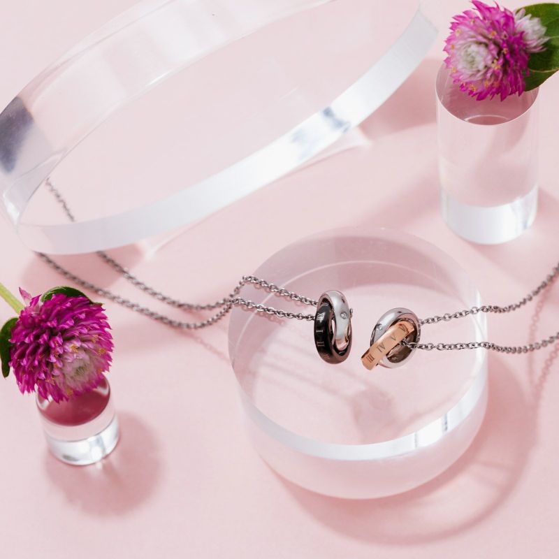 ペアネックレス ステンレス 4SUP021GO&4SUP021GU｜white clover【公式