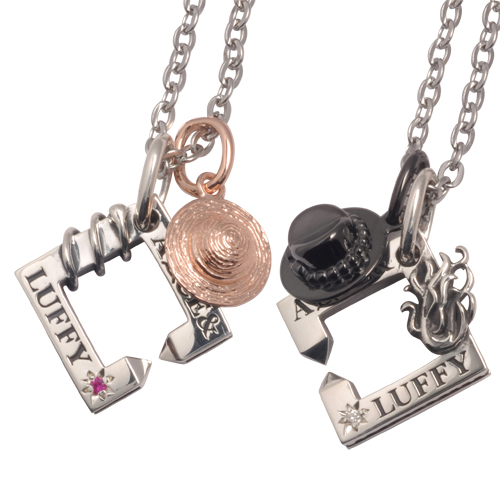 ONE PIECE ワンピース エース&ルフィ ペアネックレス ONE