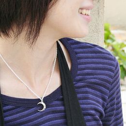 ペアネックレス 誕生石 変わらない気持ち メッセージ ムーン 月 WSPD153&WSPD154-b