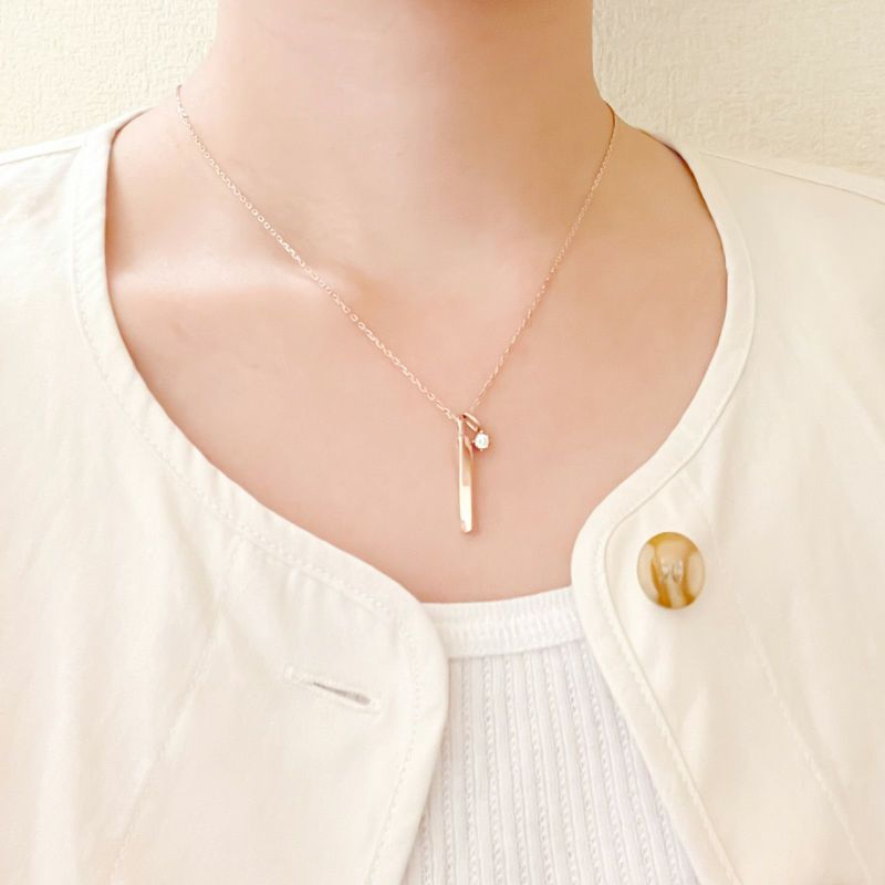ペアネックレス ステンレス 4SUP045GO&4SUP046SV｜white clover