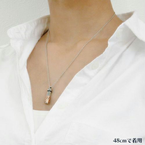 遺骨ペンダント メモリアルアクセサリー ステンレス MEMPD｜white