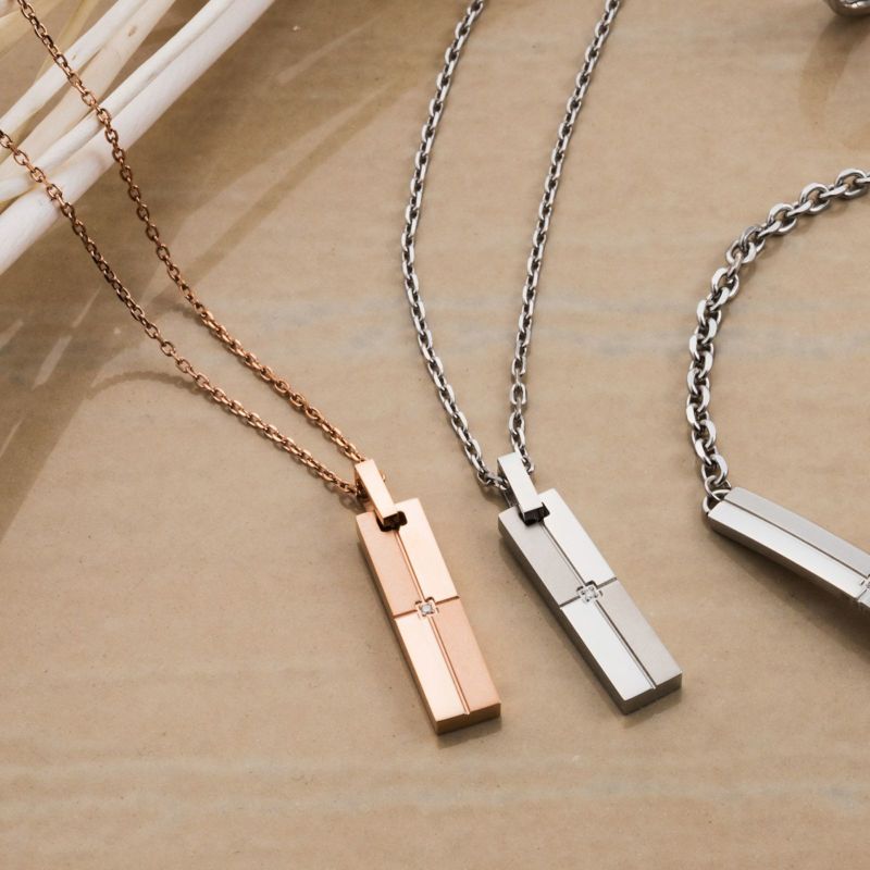 ペアネックレス ステンレス 4SUP056GO&4SUP056SV｜white clover【公式