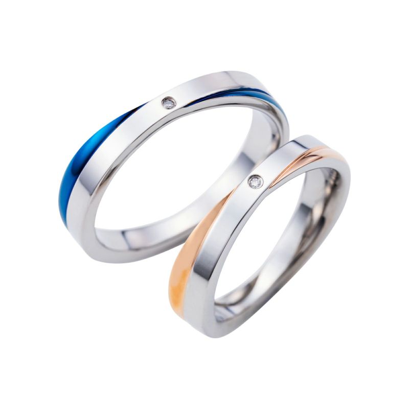 【SALE】ステンレス ペアリング 4SUR051GO＆4SUR051BL