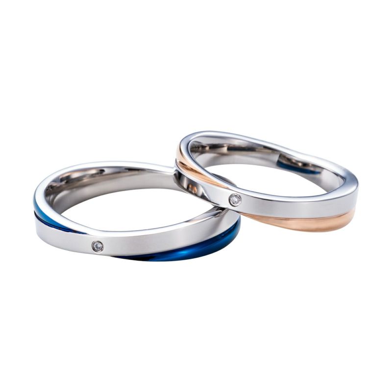 【SALE】ステンレス ペアリング 4SUR051GO＆4SUR051BL