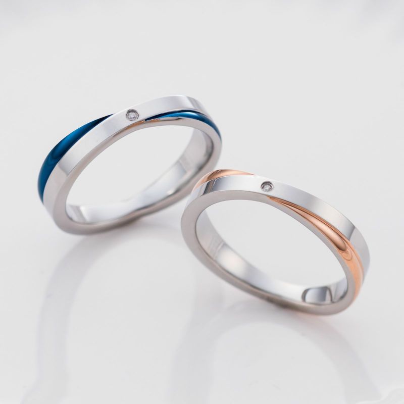 【SALE】ステンレス ペアリング 4SUR051GO＆4SUR051BL