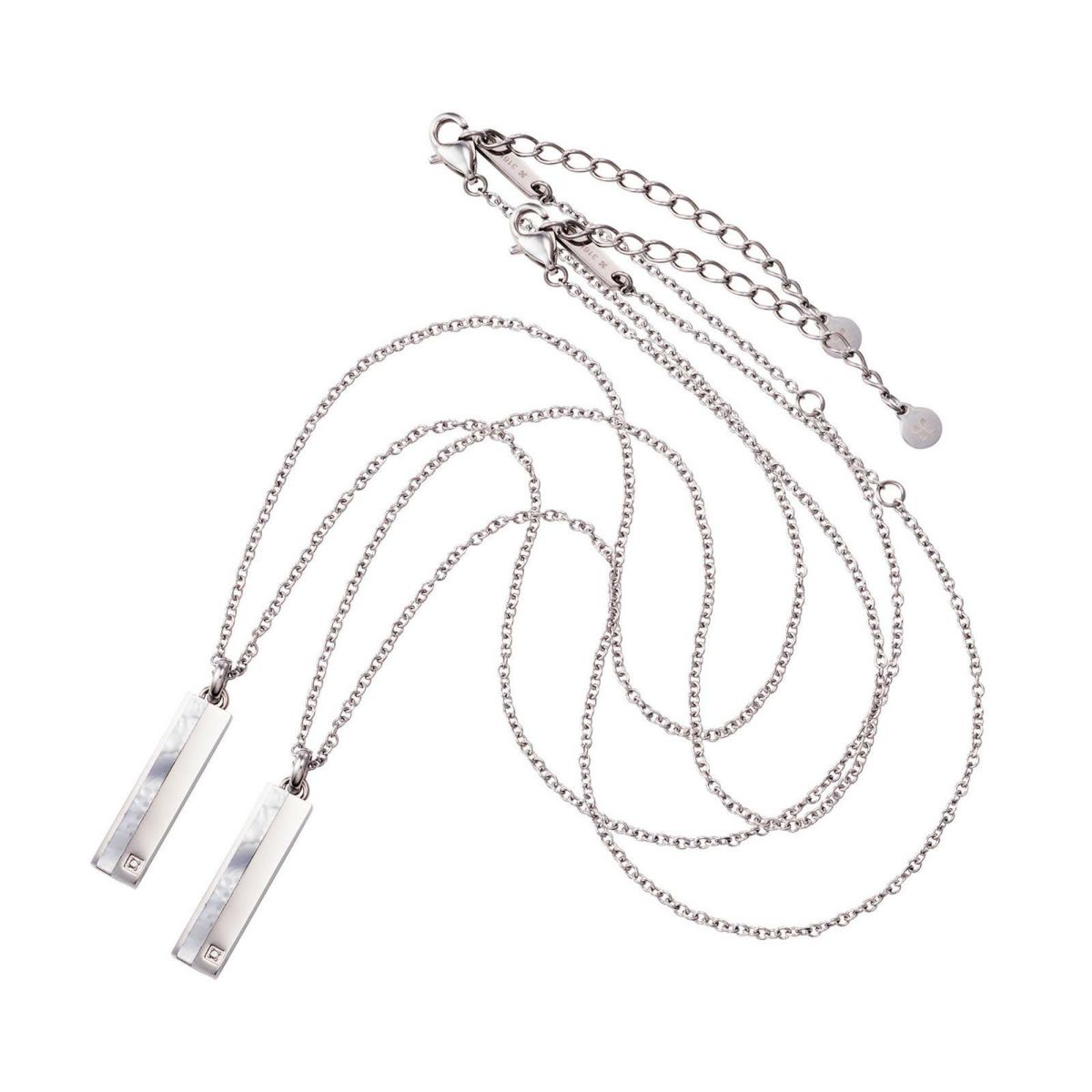 ペアネックレス 刻印可能 アレルギーフリー  サージカルステンレス316L シェル プレート 4SUP064SV&4SUP064SV