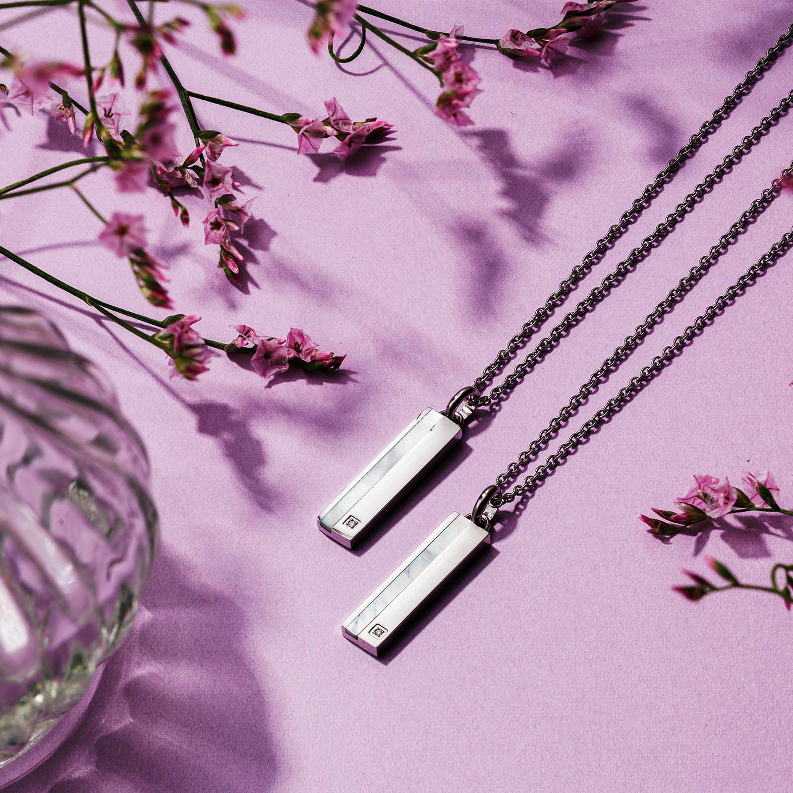 ペアネックレス ステンレス 4SUP064SV&4SUP064SV｜white clover【公式