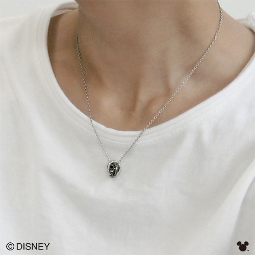 ミッキー＆ミニー ディズニー ネックレス ステンレス DIST002BK
