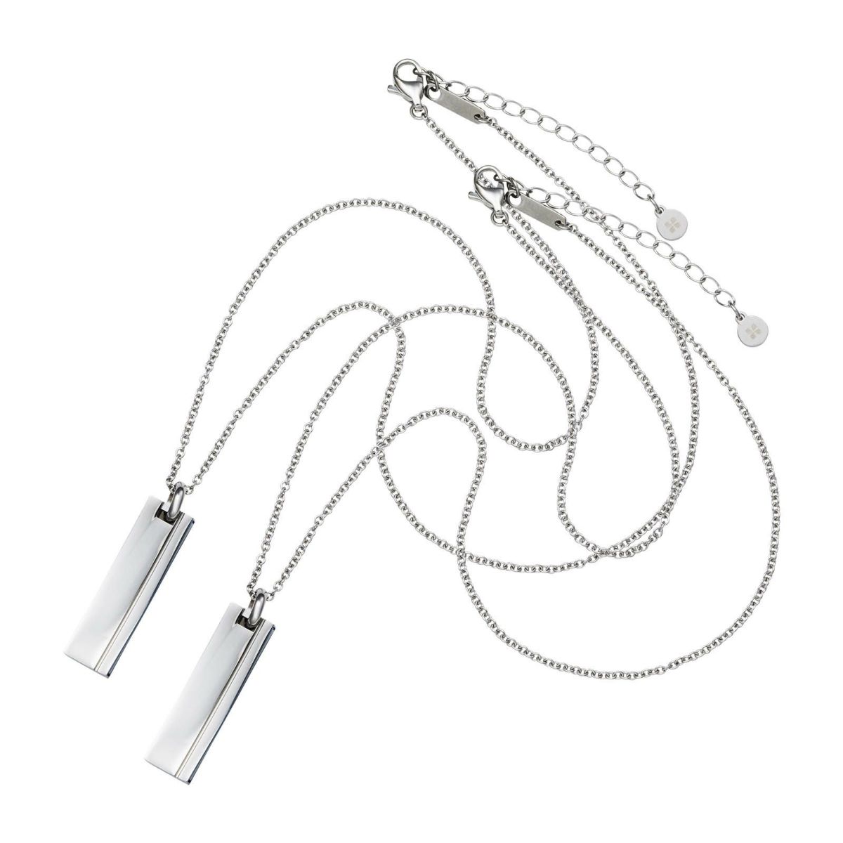 【SALE】ペアネックレス 刻印可能 アレルギーフリー サージカルステンレス316L ブルー&ブルー GPSS253&GPSS253