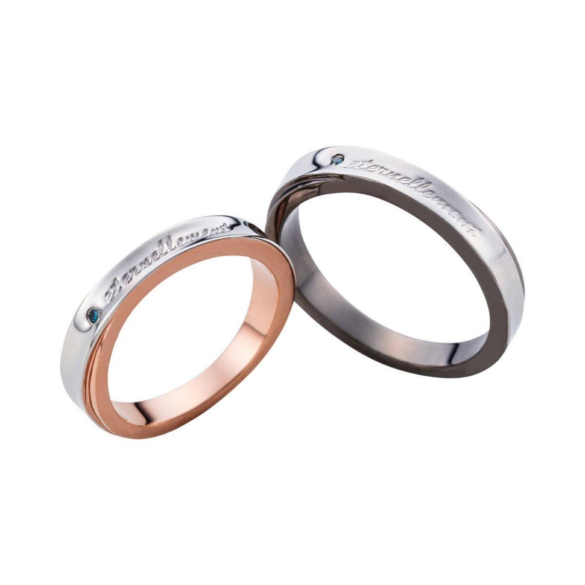 【SALE】ステンレス ペアリング 4SUR057GO&4SUR057BK