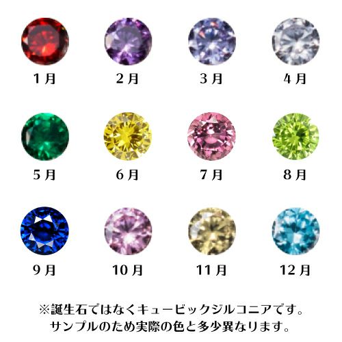 猫 メンズネックレス 刻印可能 誕生月カラーキュービック アレルギーフリー サージカルステンレス316L シルバー 4SUP210SV