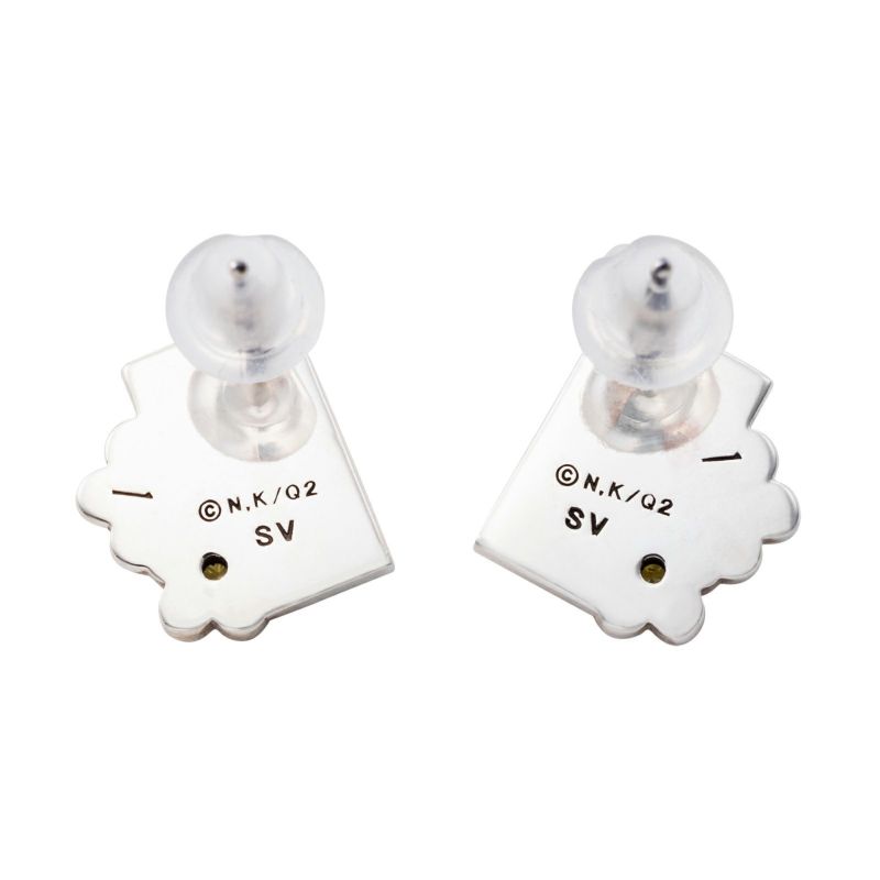 e135アス レディース 18K シルバー 花ピアス e135アス レディース 18K シルバー 花ピアス