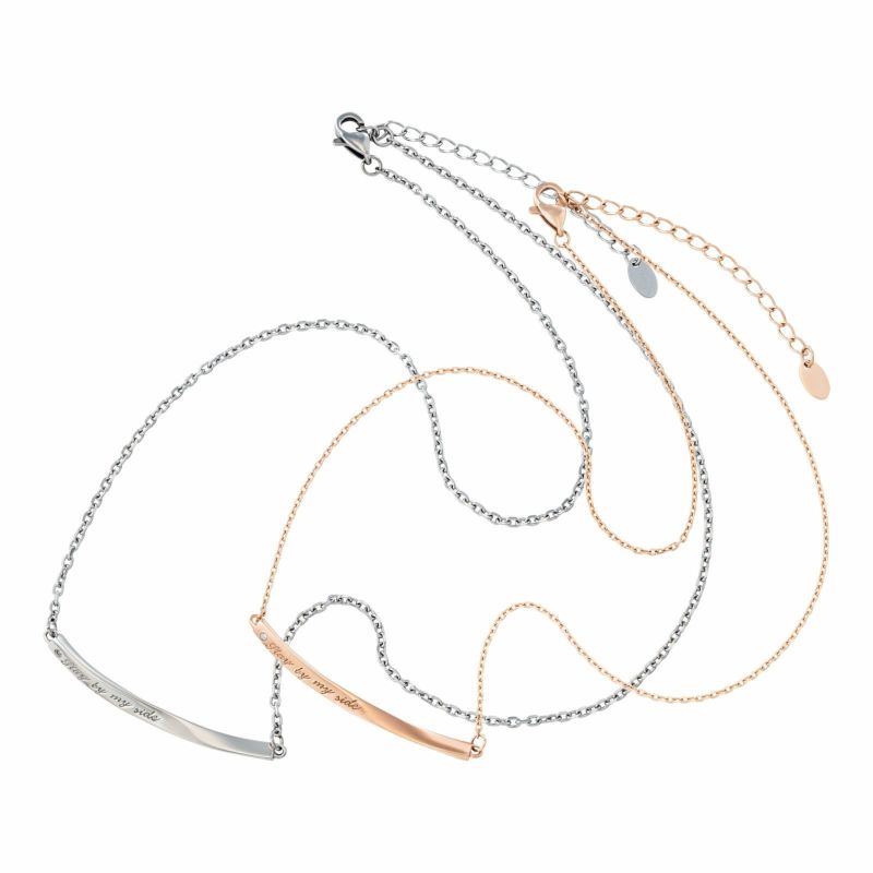 ペアネックレス ステンレス 4SUP079GO&4SUP079SV｜white clover【公式