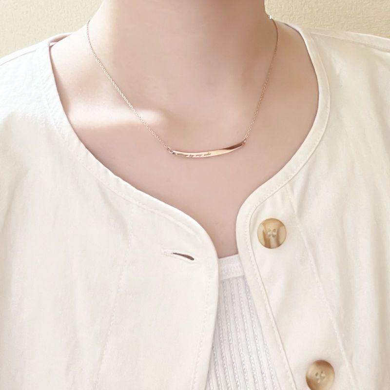 ペアネックレス ステンレス 4SUP079GO&4SUP079SV｜white clover