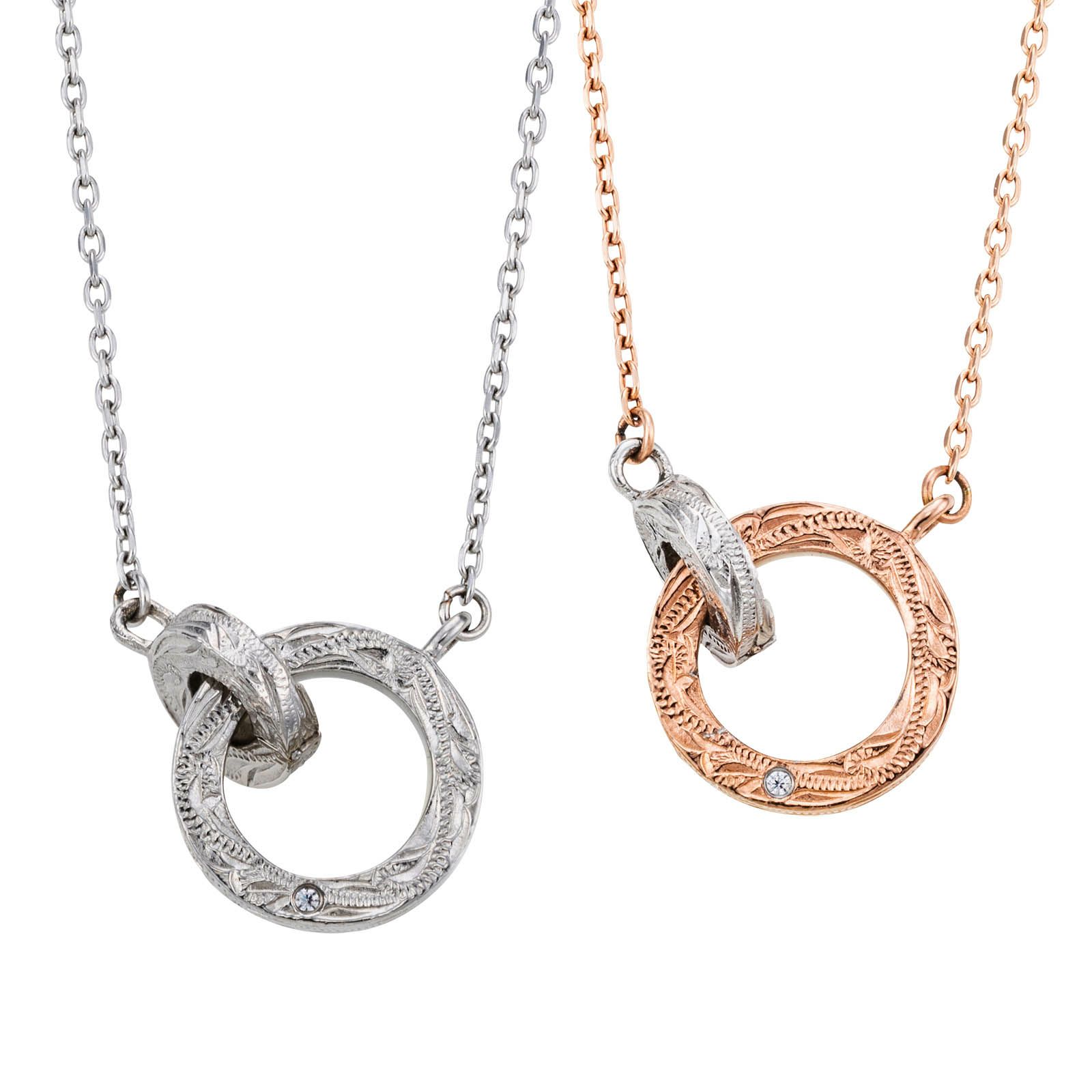 【SALE】ステンレス ペアネックレス 4SUP084GO&4SUP084SV