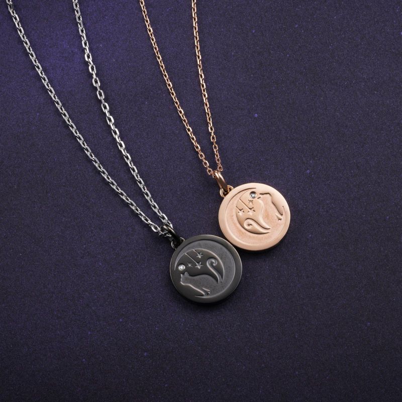 ステンレス ペアネックレス 4SUP087GO&4SUP087BK