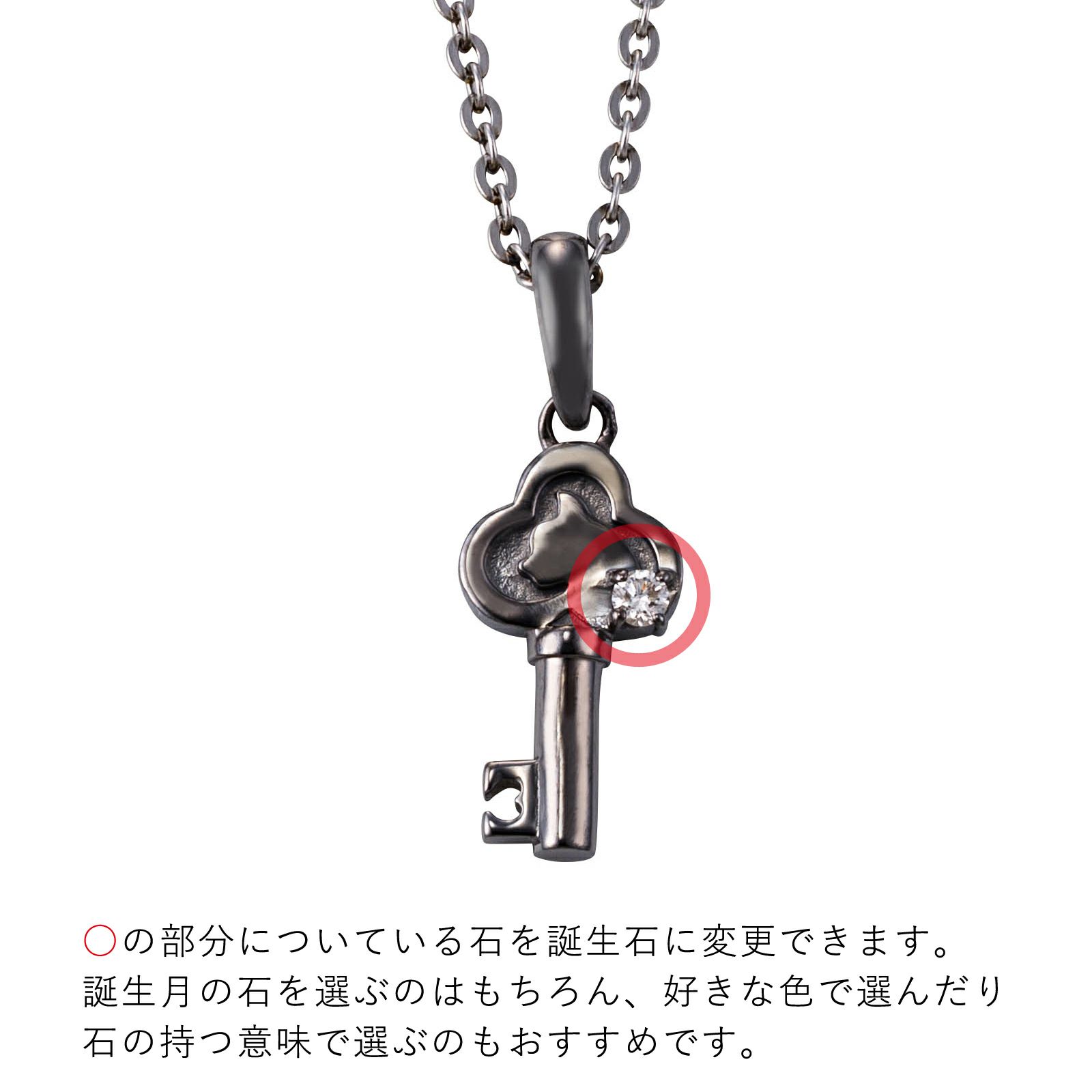 シルバー ネックレス WSPD867BK