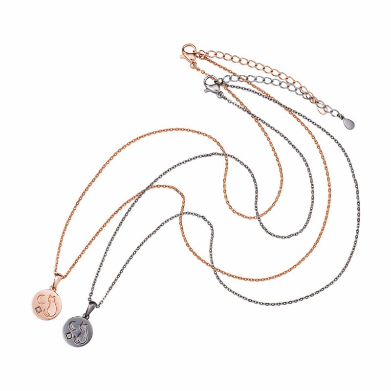 シルバー ペアネックレス WSPD857PG&WSPD857BK