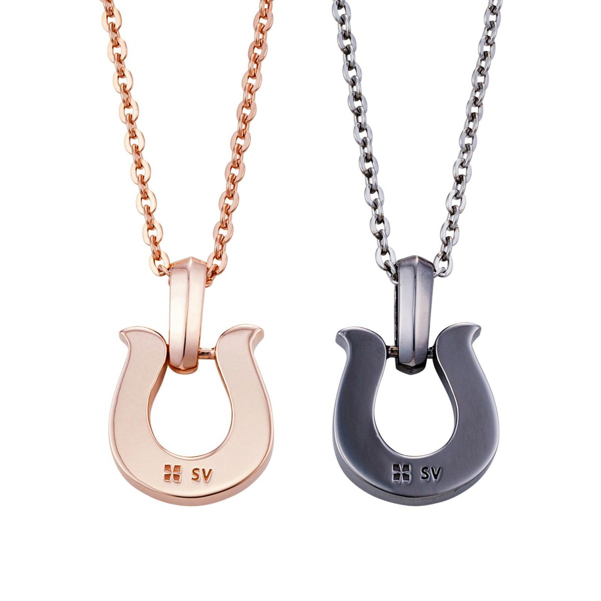 シルバー ペアネックレス WSPD859PG&WSPD859BK