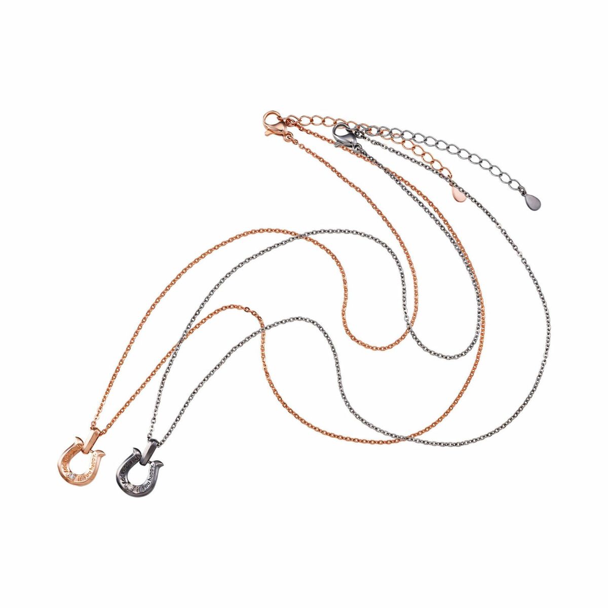 シルバー ペアネックレス WSPD859PG&WSPD859BK