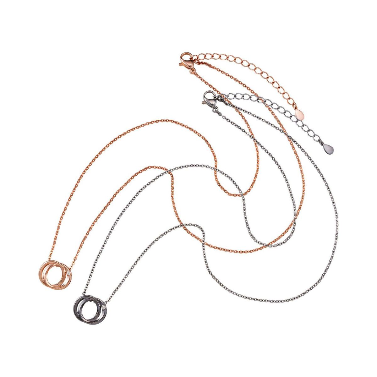 シルバー ペアネックレス WSPD863PG&WSPD863BK