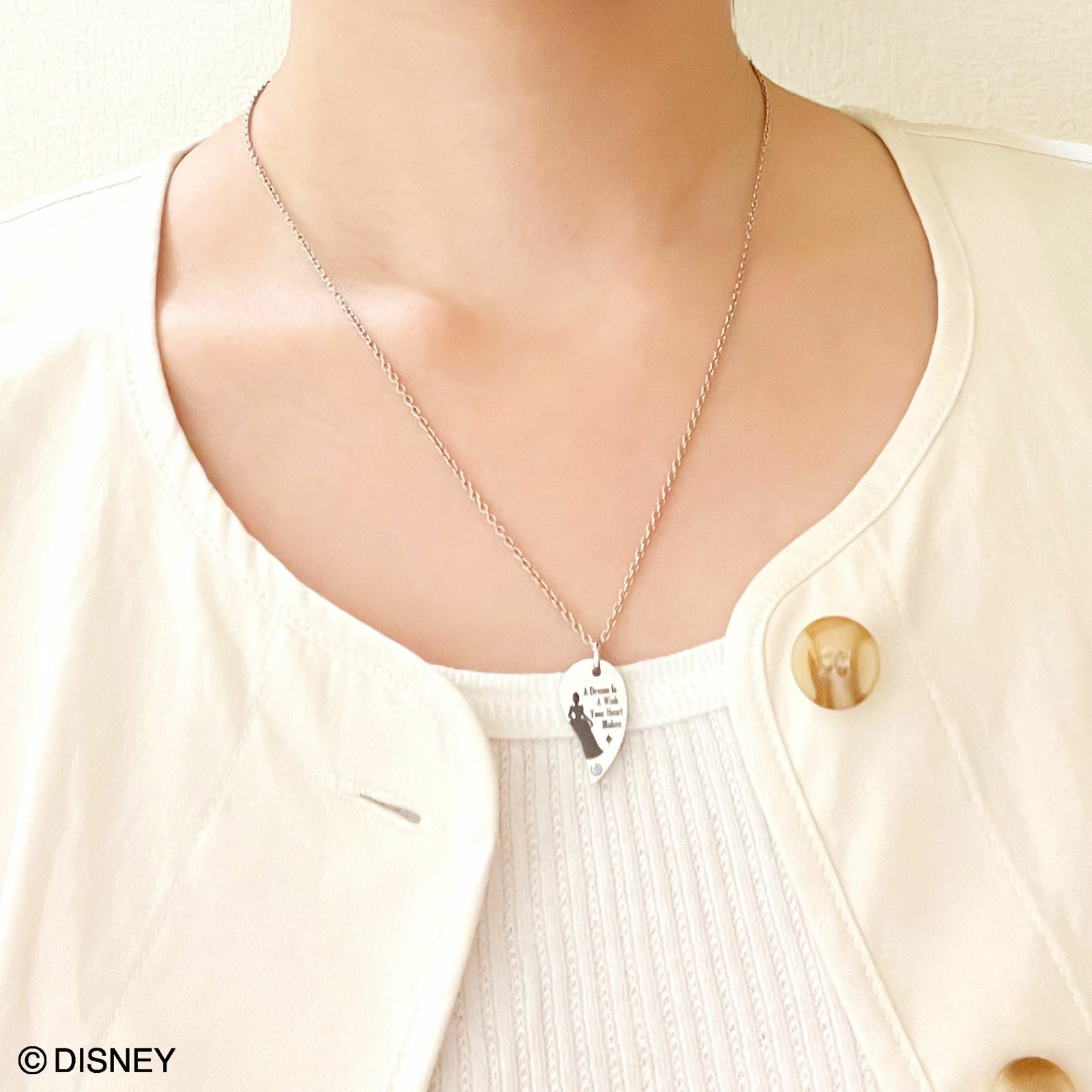 SALE】シンデレラ ディズニー｜ペアネックレス ステンレス