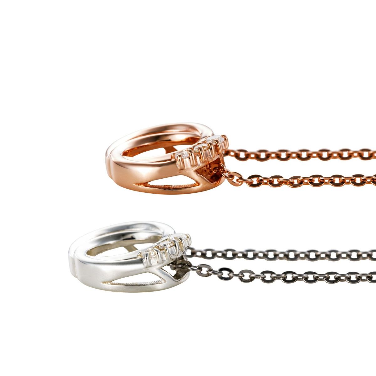 シルバー ペアネックレス WSPD864PG&WSPD864SV