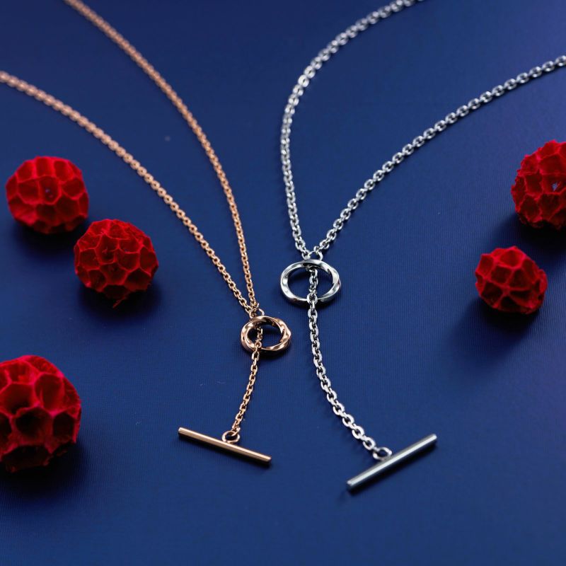 ステンレス ペアネックレス マンテル 4SUP090GO&4SUP091SV