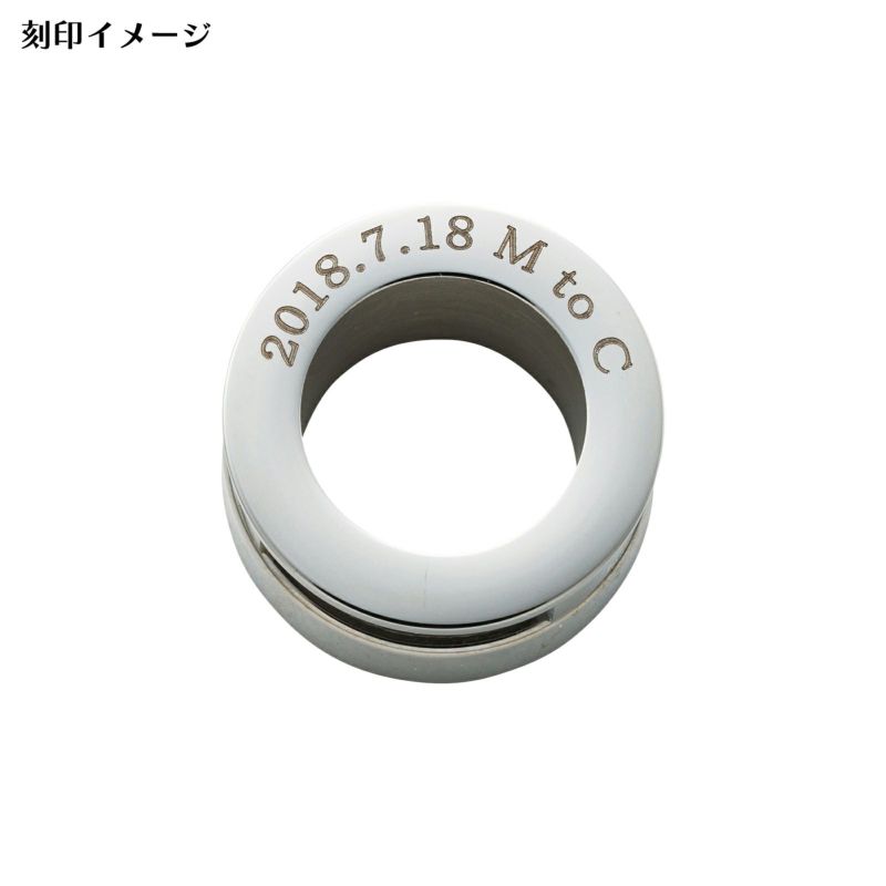 ステンレス ペアネックレス 円周率 メッセージ 4SUP094GO&4SUP094BK