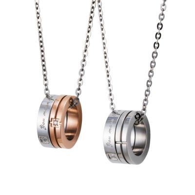 ステンレス ペアネックレス メッセージ クロス 4SUP101GO&4SUP101SV