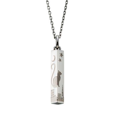 メンズネックレス ステンレス 猫 ねこ ネコ 4SUP106SV|white メンズネックレス ステンレス 猫 ねこ ネコ 4SUP106SV|white