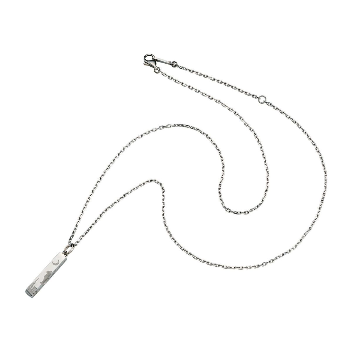 ステンレス 猫 メンズネックレス4SUP106SV