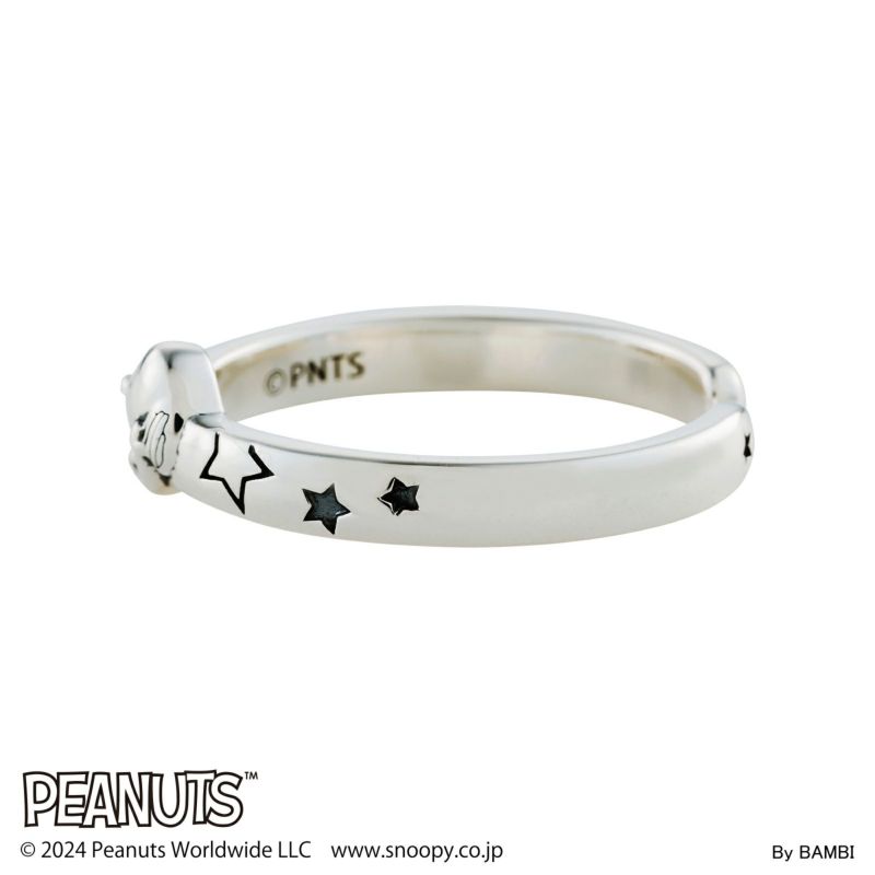 スヌーピー シルバー リング 8号 マルチカラー キラキラ PEANUTS スヌーピー / シルバー リング PN-SR1501CZ｜THE KISS