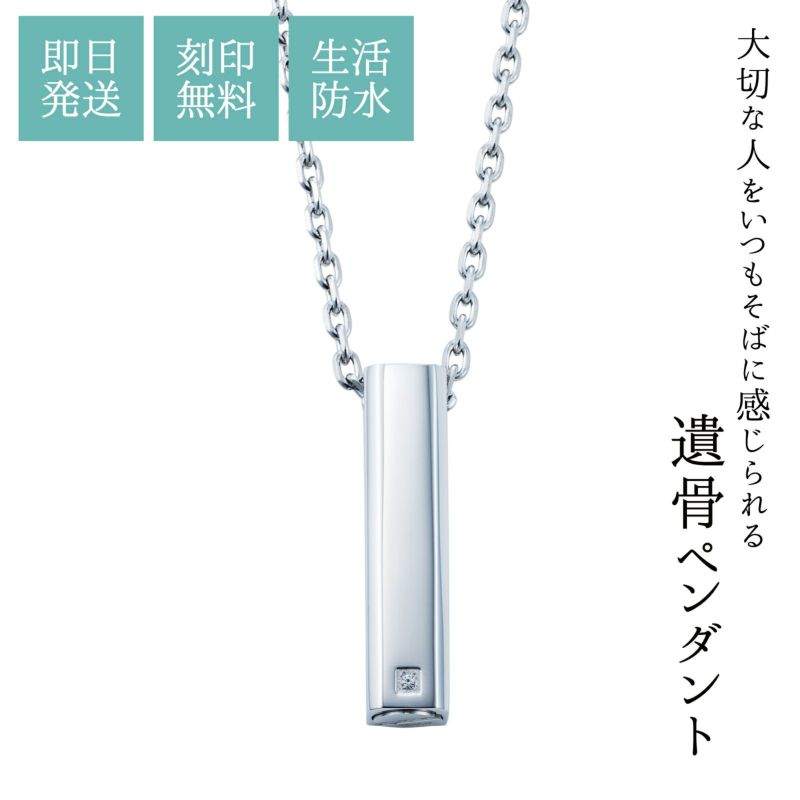 遺骨ペンダント メモリアルアクセサリー ステンレス MEMPD302｜white