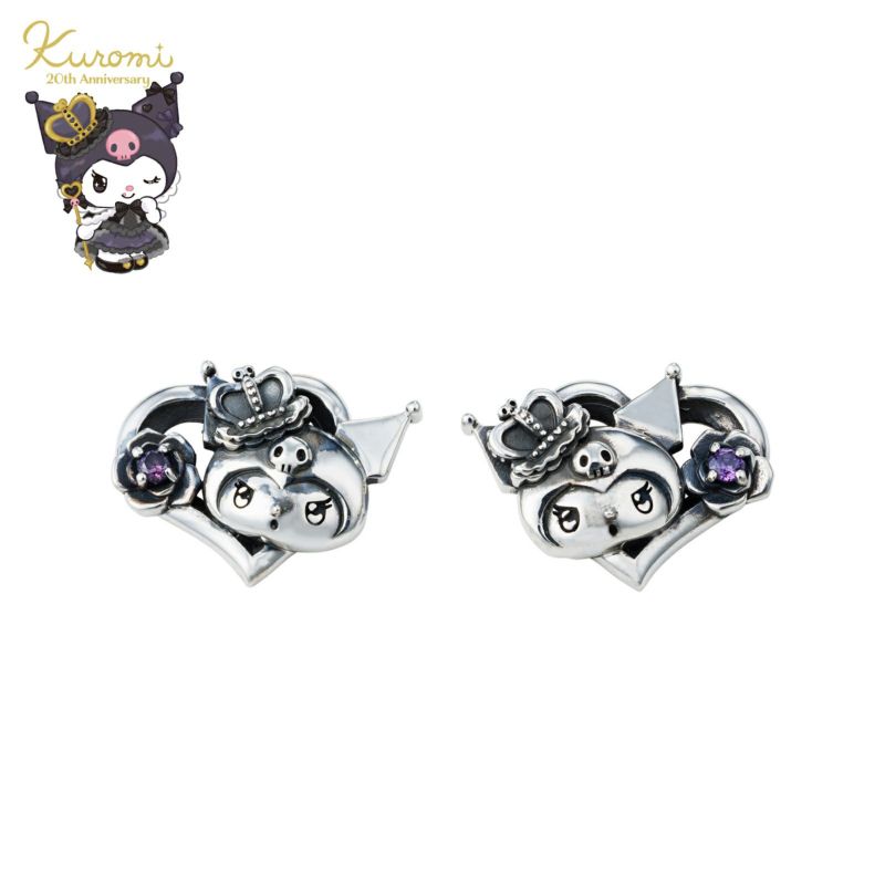 クロミ 20周年 サンリオ｜ピアス シルバー SAKU20-P001SV｜white