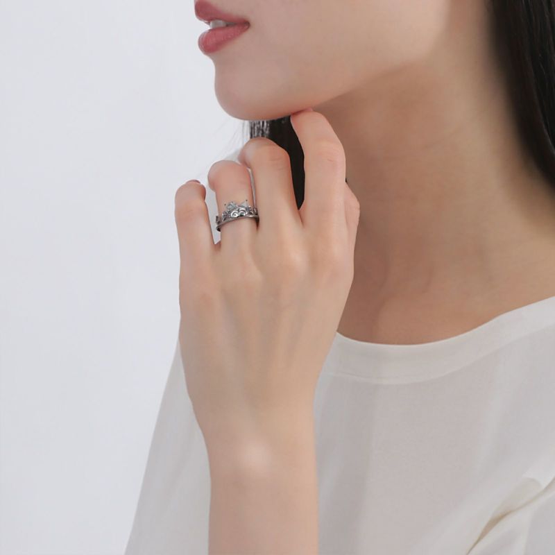 クロミ 20周年 サンリオ｜リング シルバー SAKU20-R003BK｜white