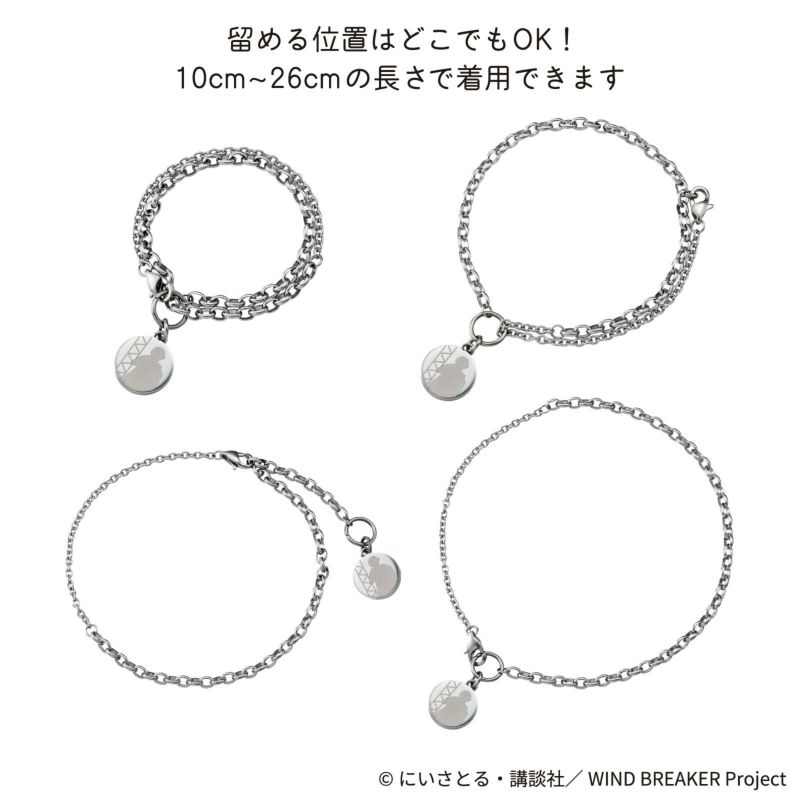 WIND BREAKER 梶蓮｜ブレスレット ステンレス WB-B007SV｜white clover