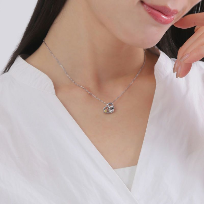 はなまるおばけ サンリオ｜ネックレス シルバー SAHO-N001RD｜white